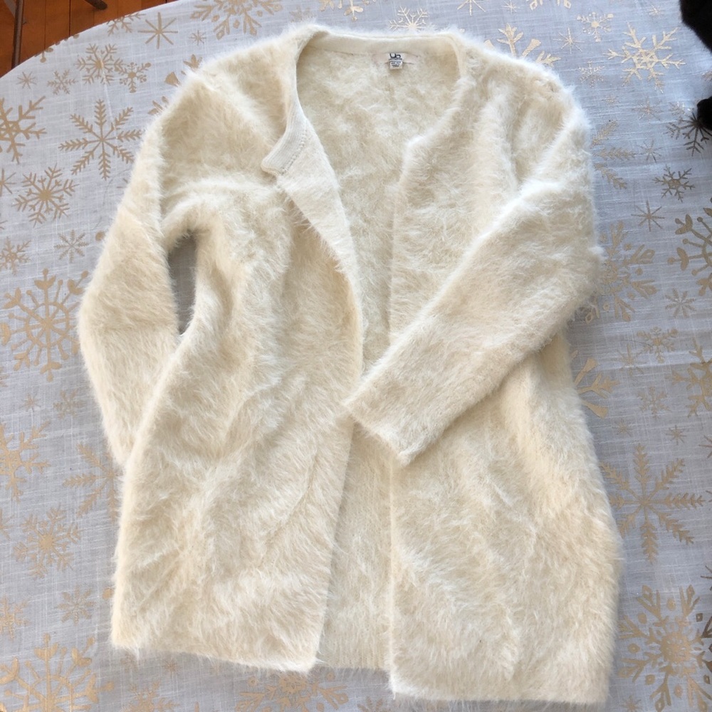 White Faux Fur Fuzzy Coat